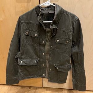J crew women’s jacket olive green, size S